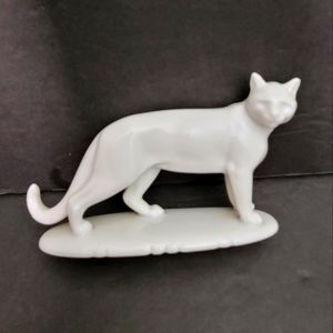 RARE Rosenthal Bavaria Porcelain White Cat Figurine Antique c 1920's LIKE NEW